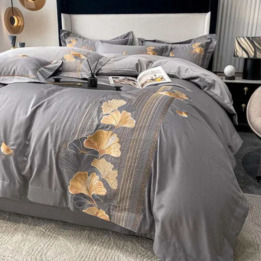 Ginkgo Embroidery Duvet Set