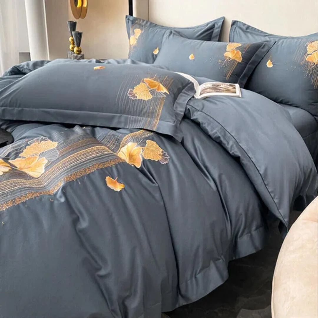 Ginkgo Embroidery Duvet Set