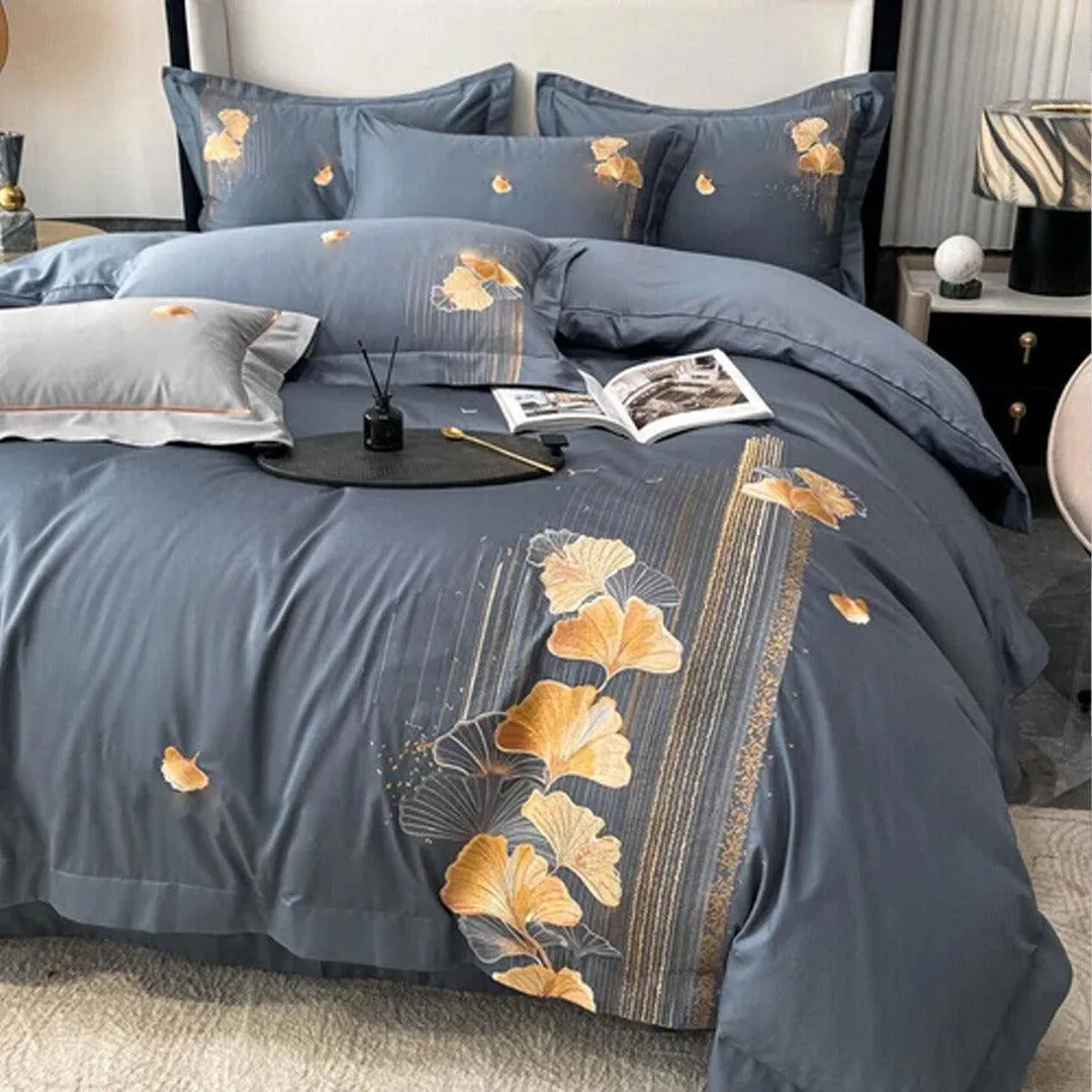 Ginkgo Embroidery Duvet Set