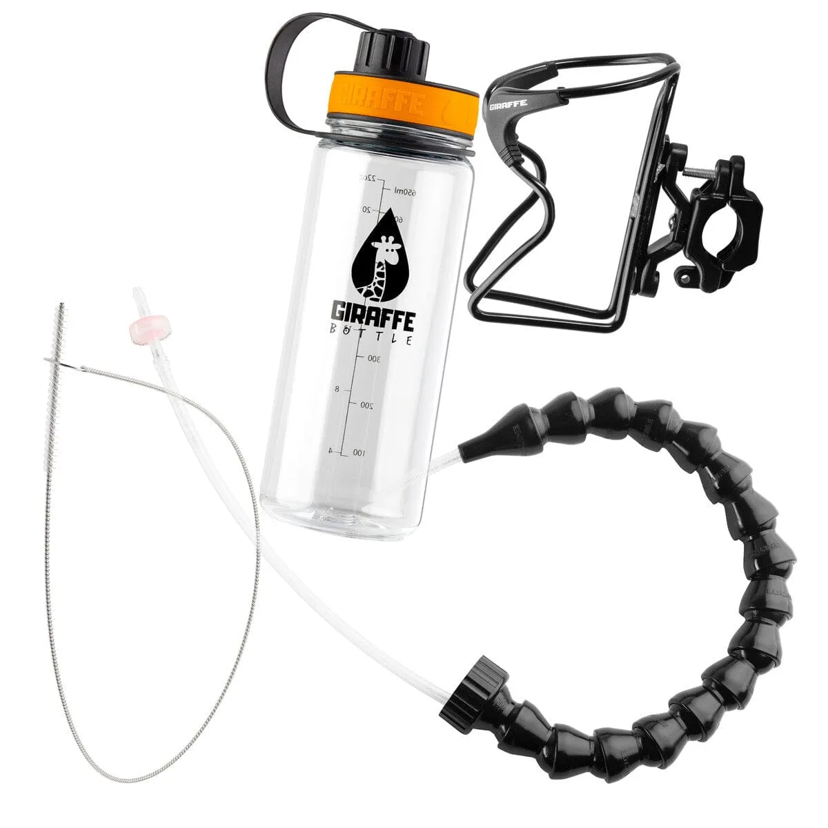 Giraffe Hands Free Drinking Bottle w/ Bottle Holder & Adjustable Clamp