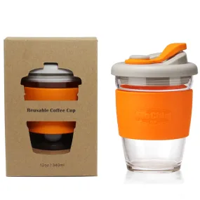 Glass insulated high borosilicate coffee cup