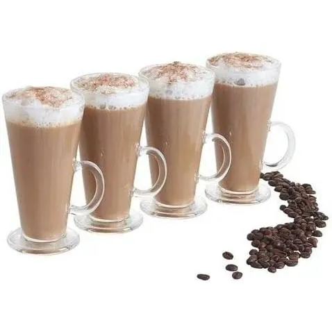 Glass Latte Coffee Mug 240ml Cup 6pack