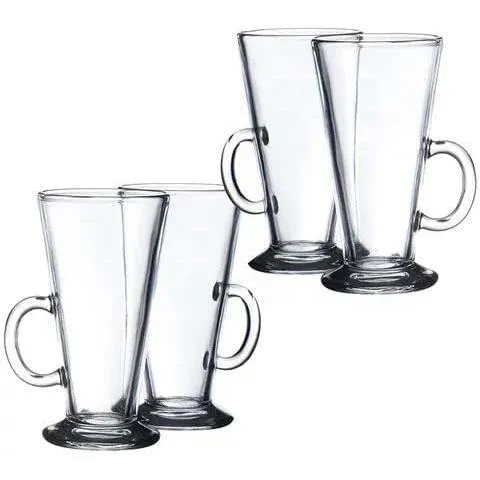 Glass Latte Coffee Mug 240ml Cup 6pack