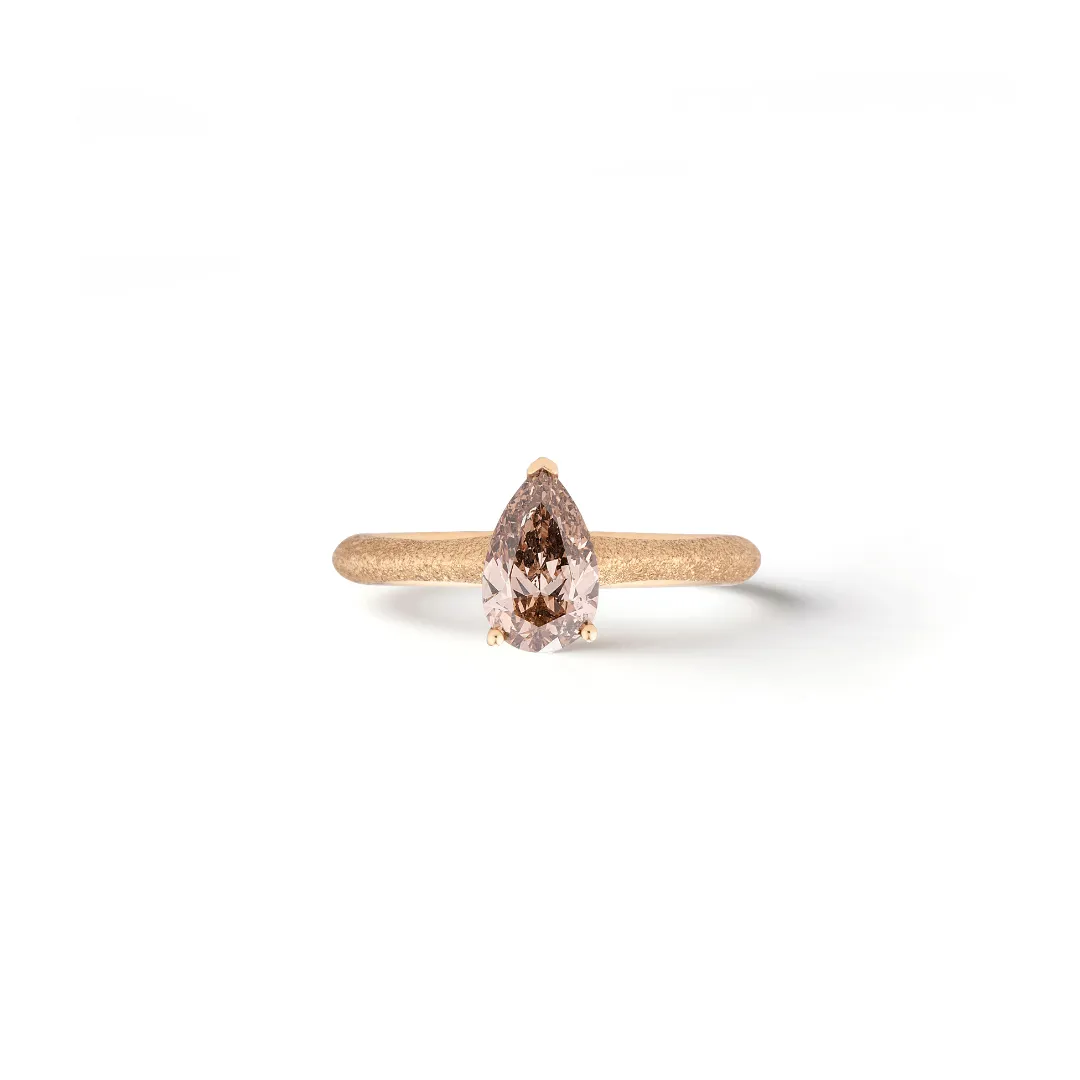 GOLD 'DIAMANTATO' DIAMOND RING