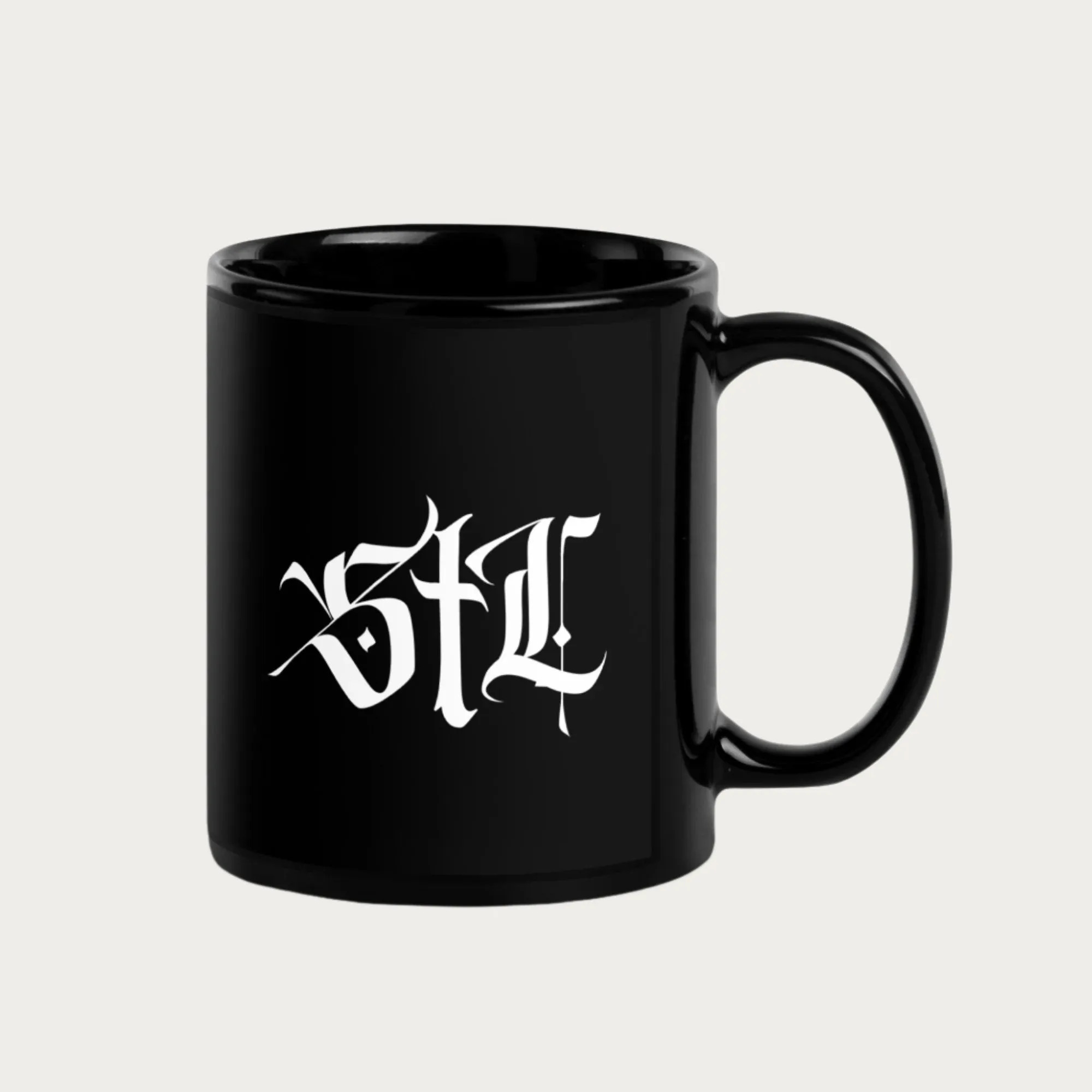 Gothic STL Black Glossy Mug