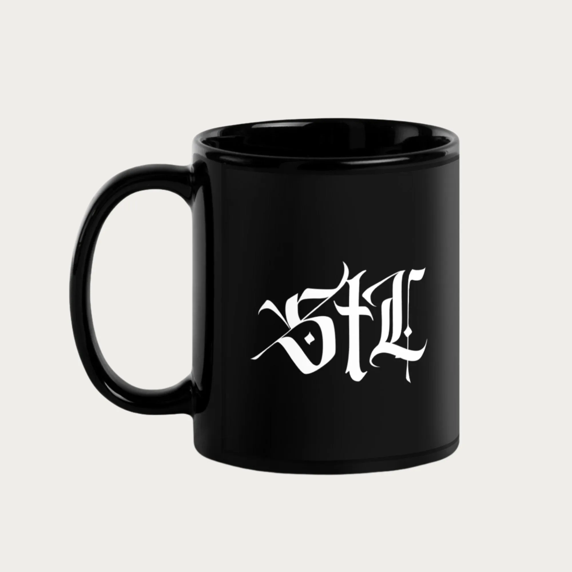 Gothic STL Black Glossy Mug