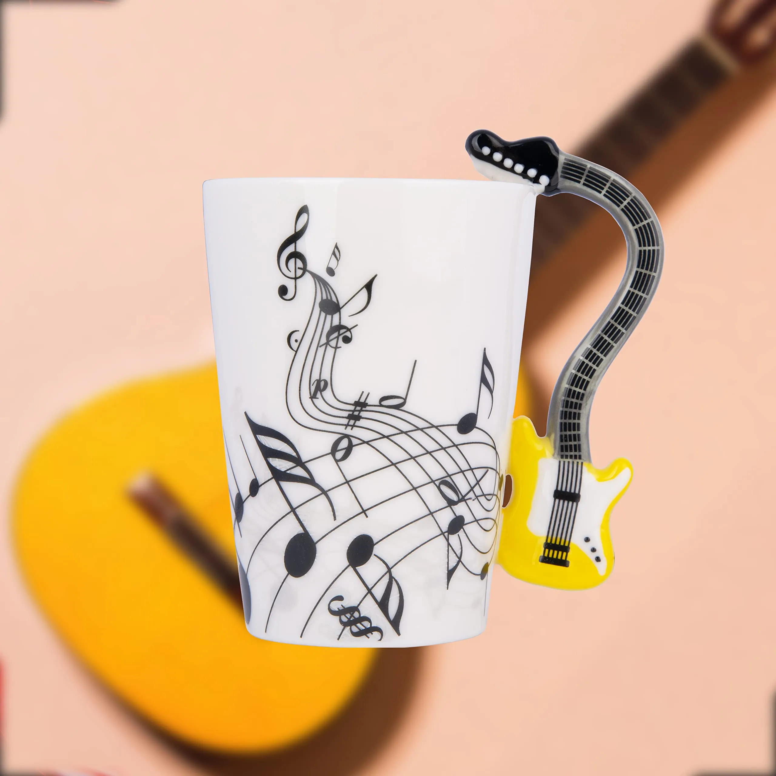 Guitar Gifts, Guitar Lovers Gifts, Guitar Player Gifts, Guitar Ceramic Mug, Guitar Coffee