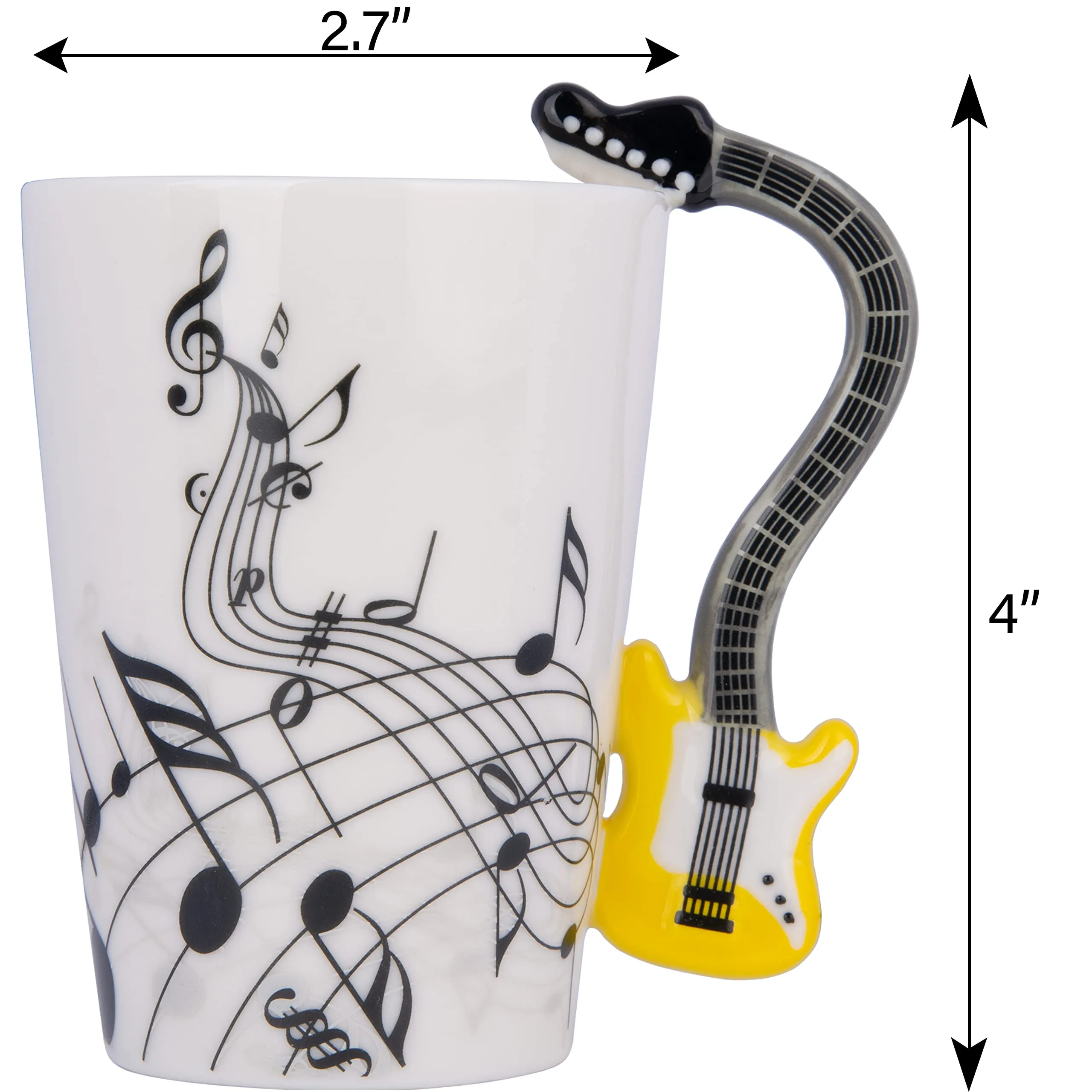 Guitar Gifts, Guitar Lovers Gifts, Guitar Player Gifts, Guitar Ceramic Mug, Guitar Coffee