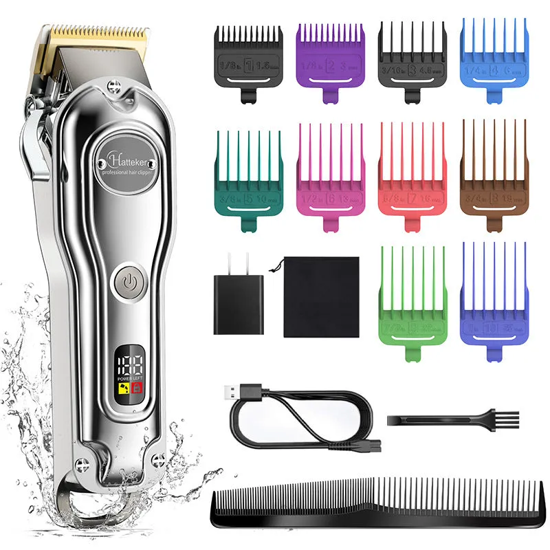 Hair Scissors Metal Machine Intelligent LED LCD Display Hair Salon Washing Electric Clipper Razor