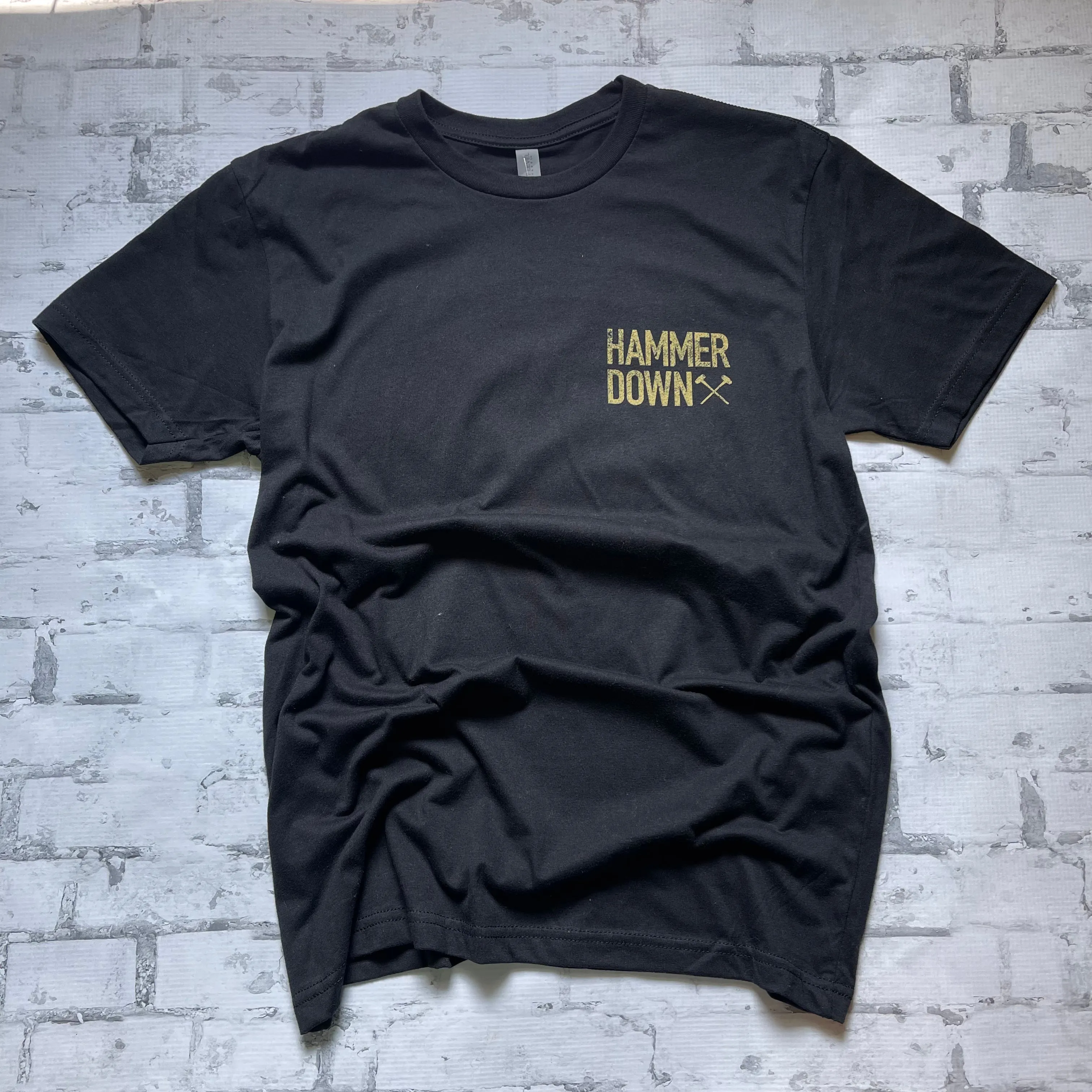 Hammer Down "Two Row Field Camo" Short Sleeve T-shirt - Black