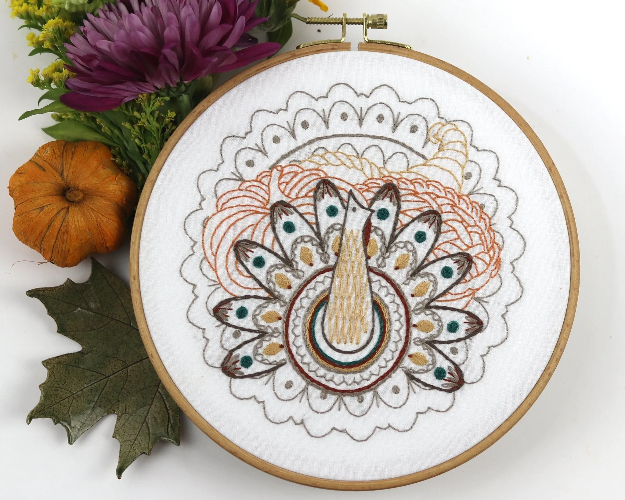 Harvest Table Thanksgiving Embroidery Kit