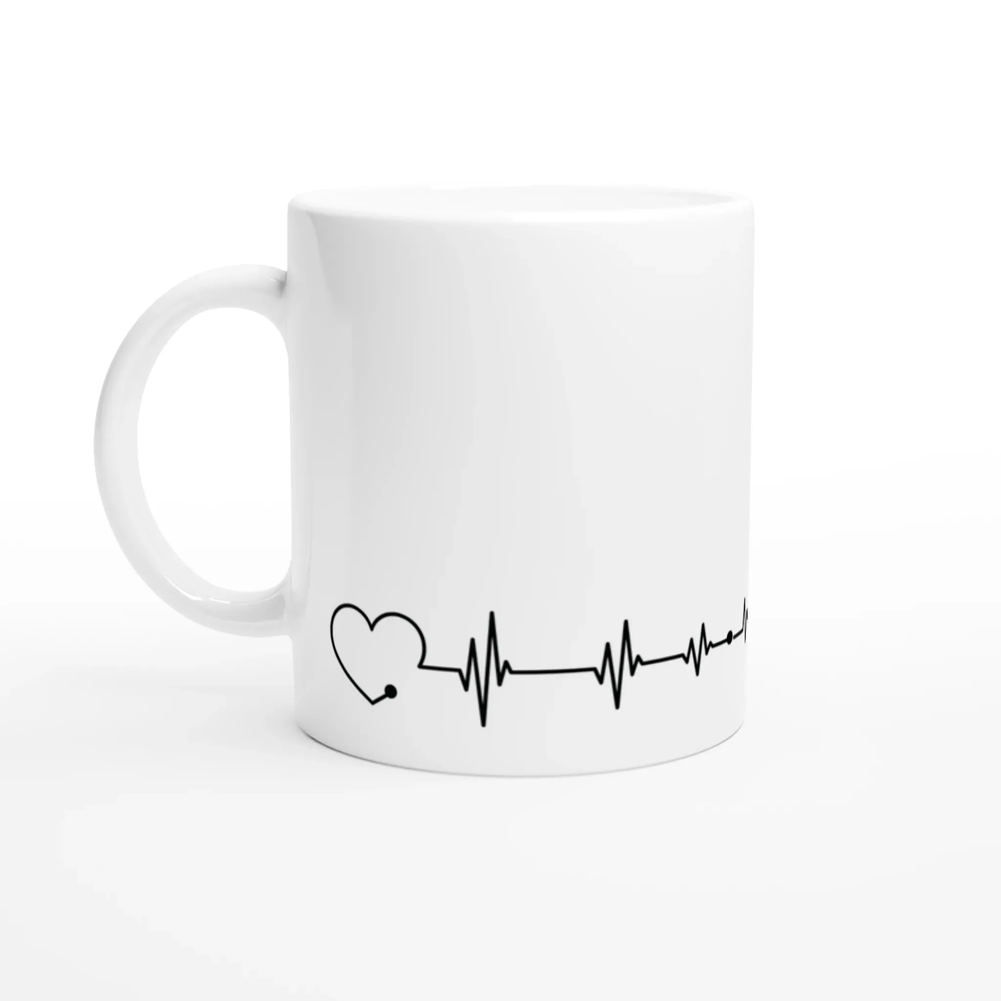 Heartbeat Coffee Mug - White Ceramic Mug