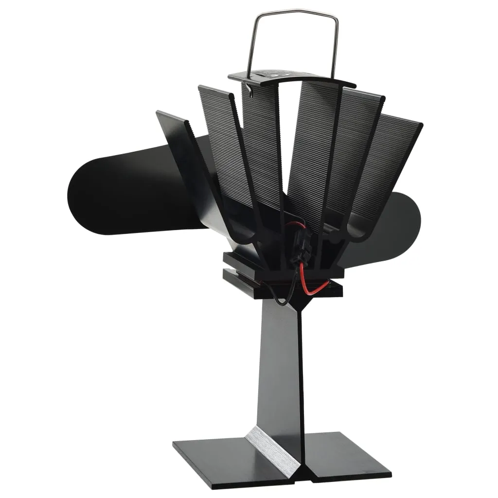 Heat Powered Stove Fan 2 Blades Black