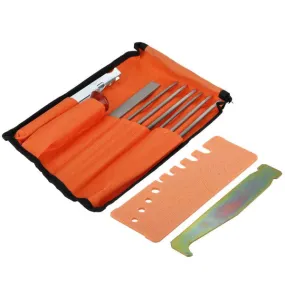 Hipa 12 Pack Chainsaw Sharpening Kit W 5/32 3/16 7/32 1/8 11/64 13/64 inch Round Files Depth & Quick Check Gauge File Guide 6 Inch Flat File for Stihl