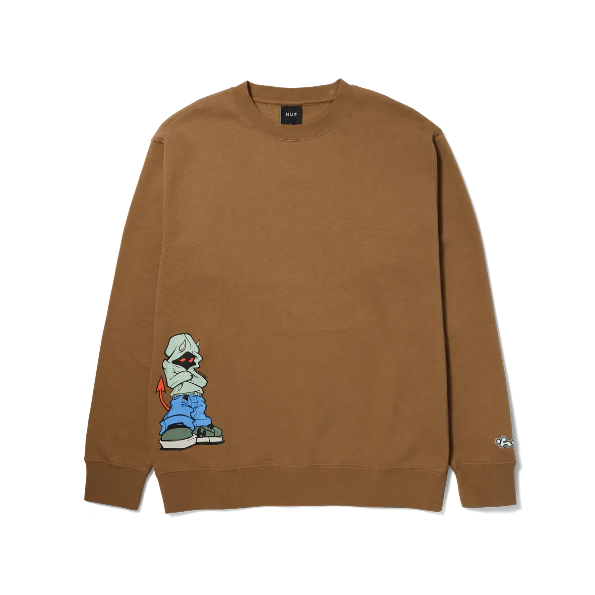 HUF HELL RAZOR CREWNECK CAMEL