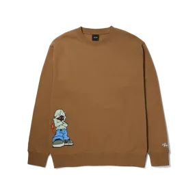 HUF HELL RAZOR CREWNECK CAMEL