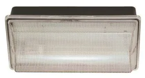 Impact Resistant Wall Pack Black With Clear Lens 5-1/2 X 11-1/2 X 4 Inch  Uses (1) 13-Watt 4100K Fluorescent Gx23 Base Lamp