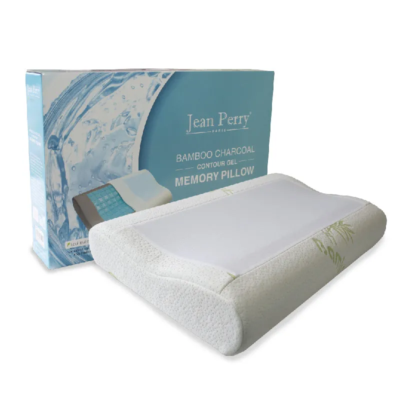 Jean Perry Eco-Health Bamboo Charcoal Gel Memory Pillow - (Classic / Contour)