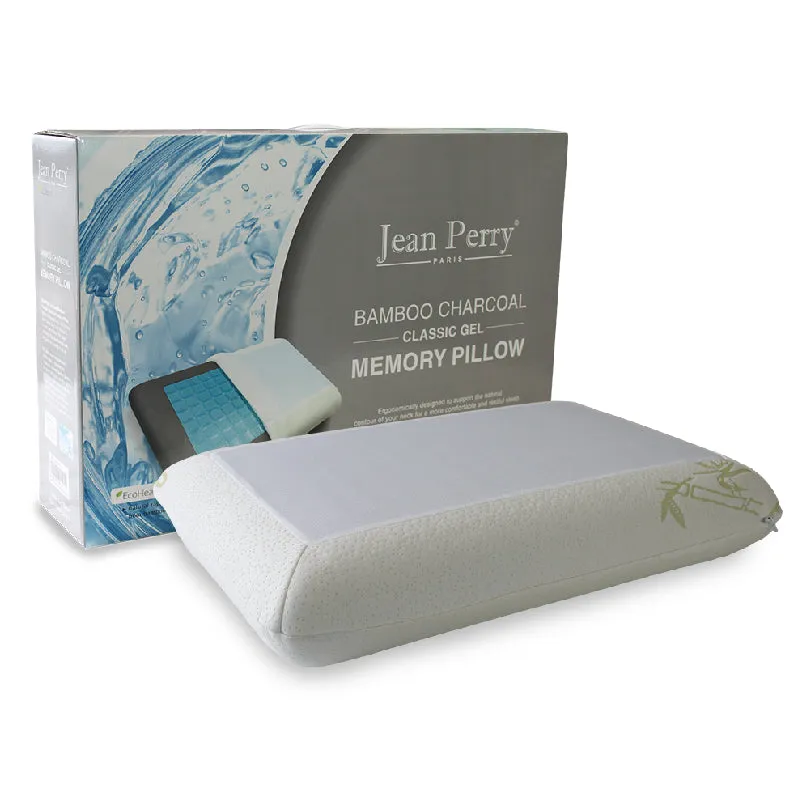 Jean Perry Eco-Health Bamboo Charcoal Gel Memory Pillow - (Classic / Contour)