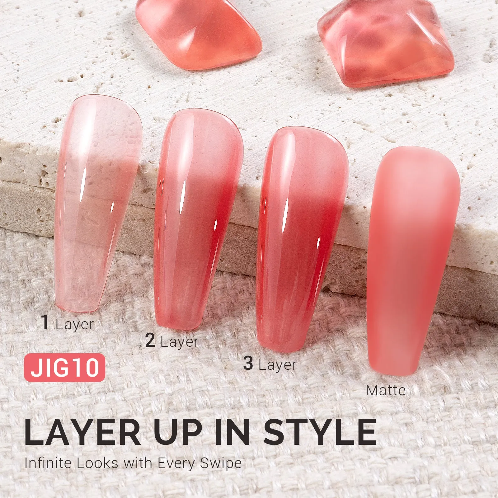 Jeweliver Jelly Gel Polish 15ml - Pink Topaz - JIG10