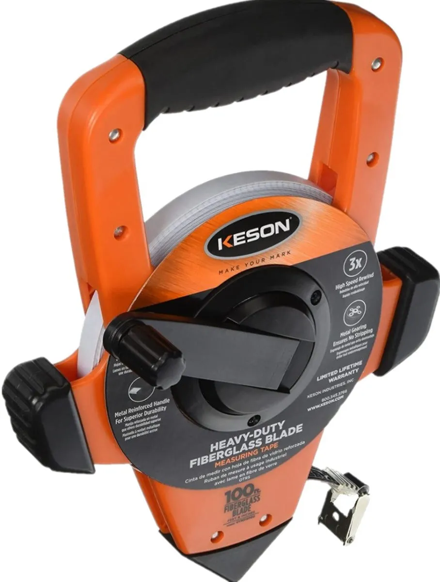 KESON - OTRS Series Fiberglass 100ft Tape Measure