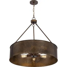 Kettle 30 in. 5 Lights Pendant Light Brass Finish