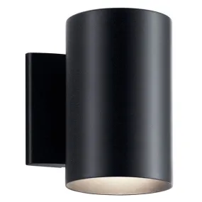 Kichler 9234BK Cylinder 7" 1 Light Wall Light Black