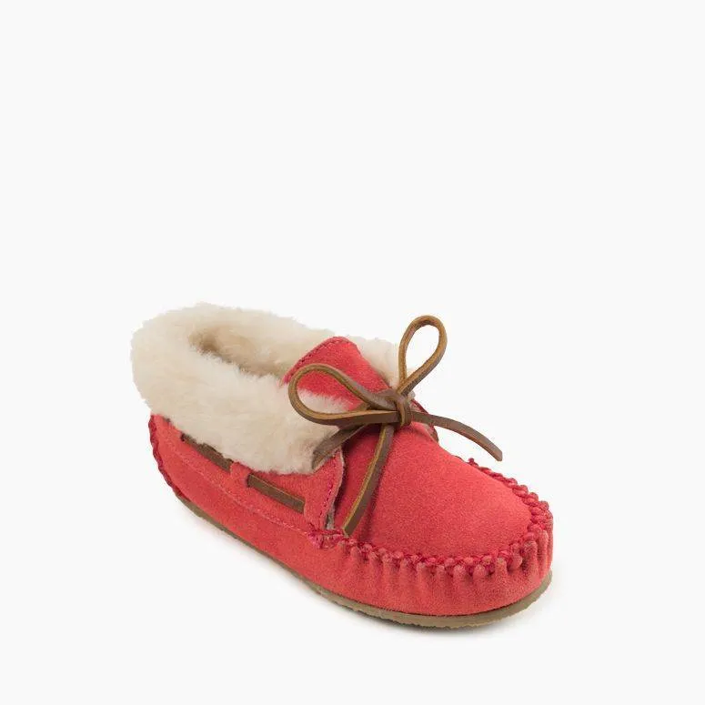 Kids' Charley Suede Slipper - Hot Pink