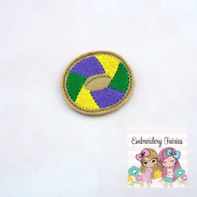 King Cake Feltie Design - Mardi Gras Feltie - Feltie Download - Planner Clip Design - Cake Feltie  - Feltie Design - Feltie Pattern - ITH