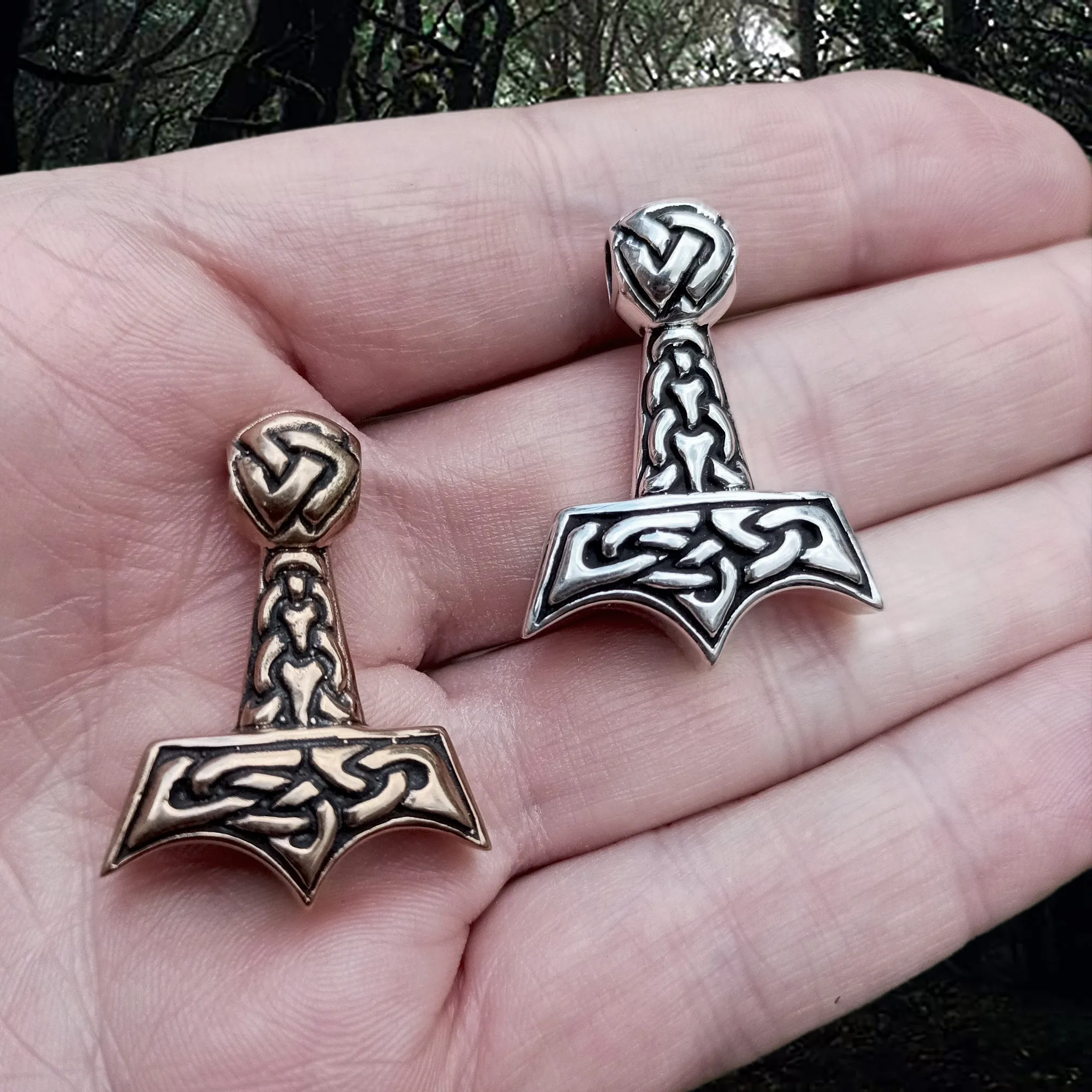 Knotwork Thors Hammer Pendant