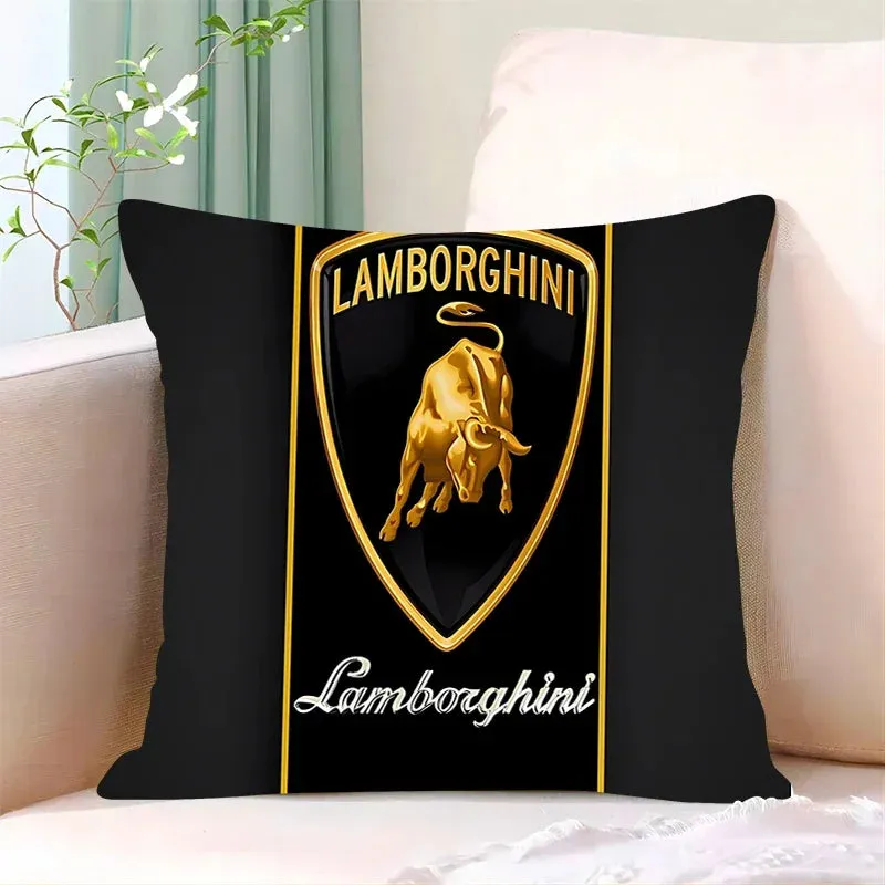 Lamborghini-Inspired Cushion Cover, Classic Car Pillow Cover, Supercars, Throw Pillow Cover, Home Decor