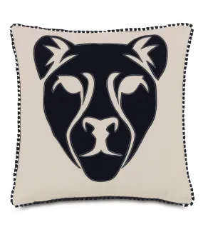 Laser Cut Léopard Outdoor Artisan Throw Pillow Cover 18x18