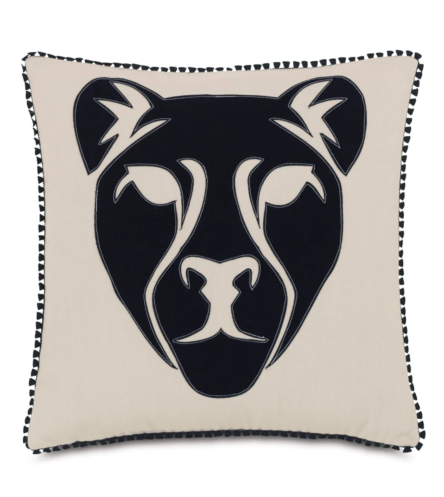 Laser Cut Léopard Outdoor Artisan Throw Pillow Cover 18x18