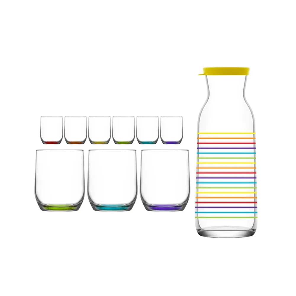 LAV Carafe 1.2L Rainbow Water Jug Set 7pcs SGN2345