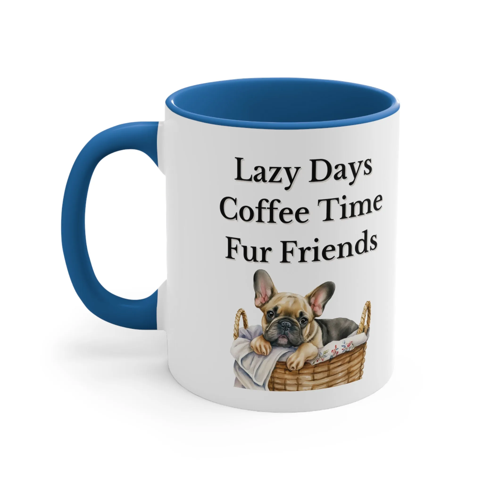 Lazy Days, Coffee Time, Fur Friends Multi-Color Coffee Mug