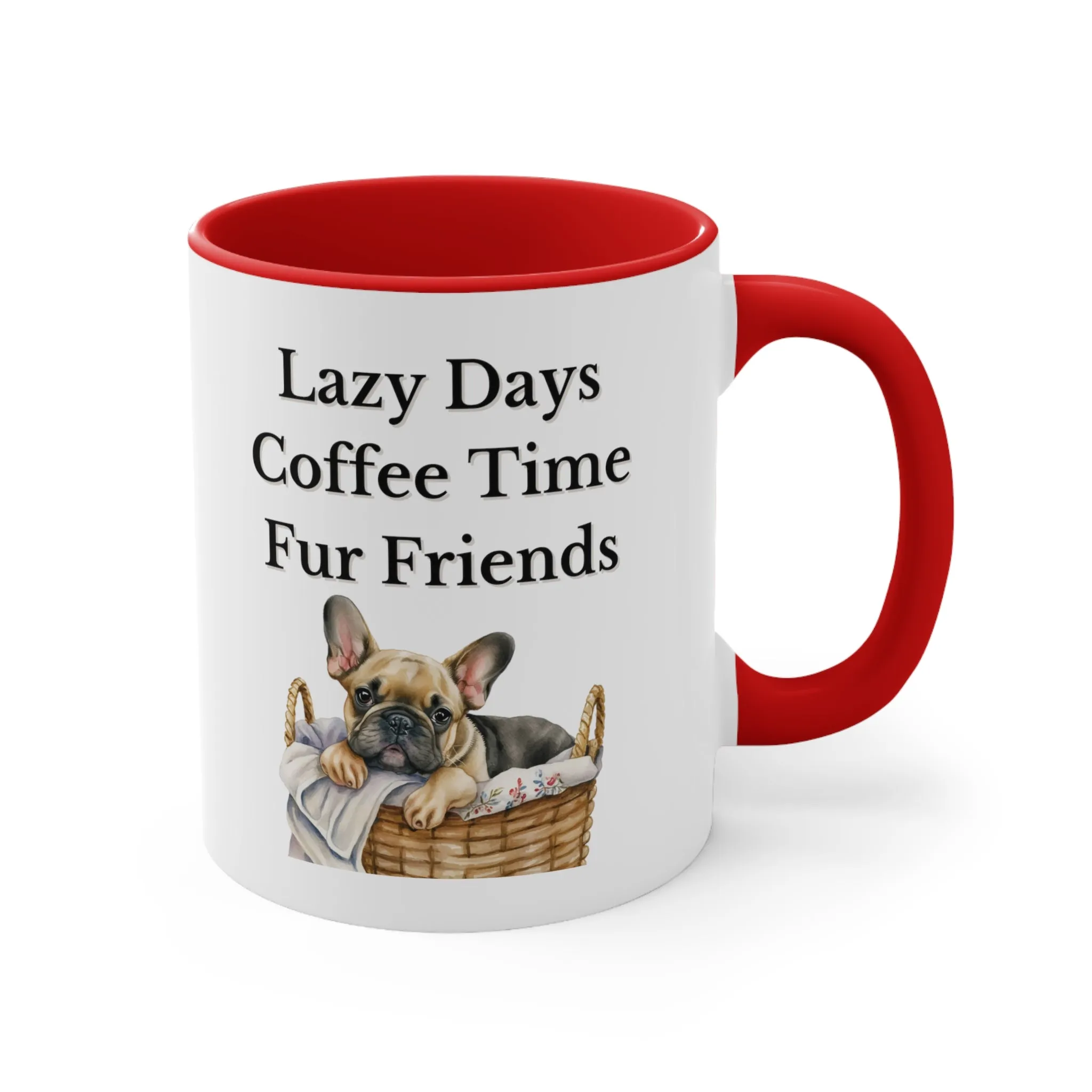 Lazy Days, Coffee Time, Fur Friends Multi-Color Coffee Mug