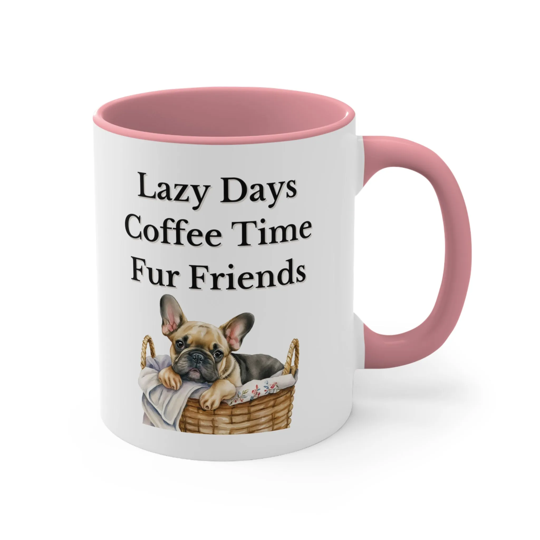 Lazy Days, Coffee Time, Fur Friends Multi-Color Coffee Mug