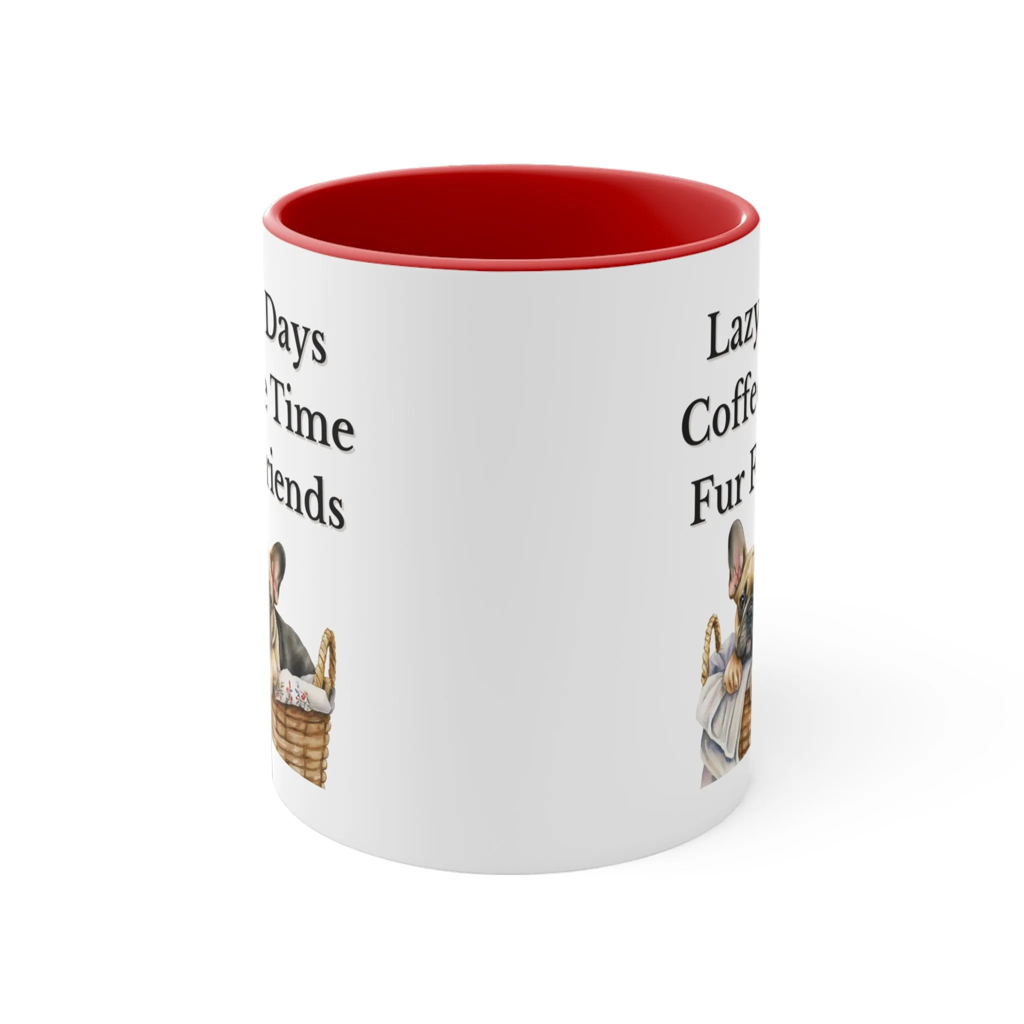 Lazy Days, Coffee Time, Fur Friends Multi-Color Coffee Mug