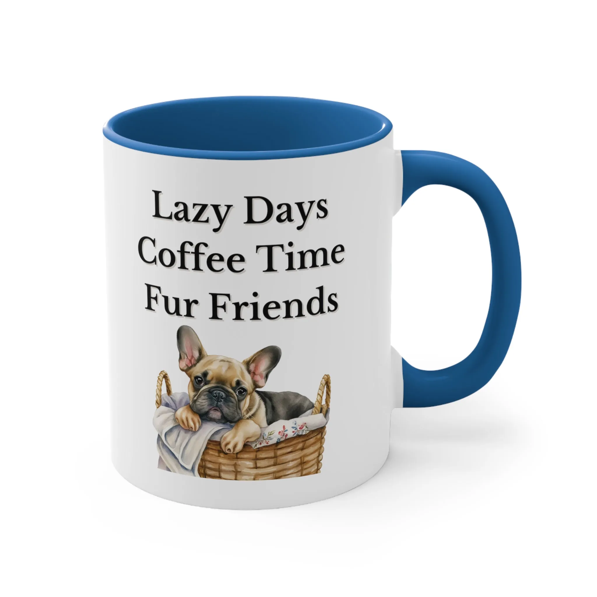 Lazy Days, Coffee Time, Fur Friends Multi-Color Coffee Mug