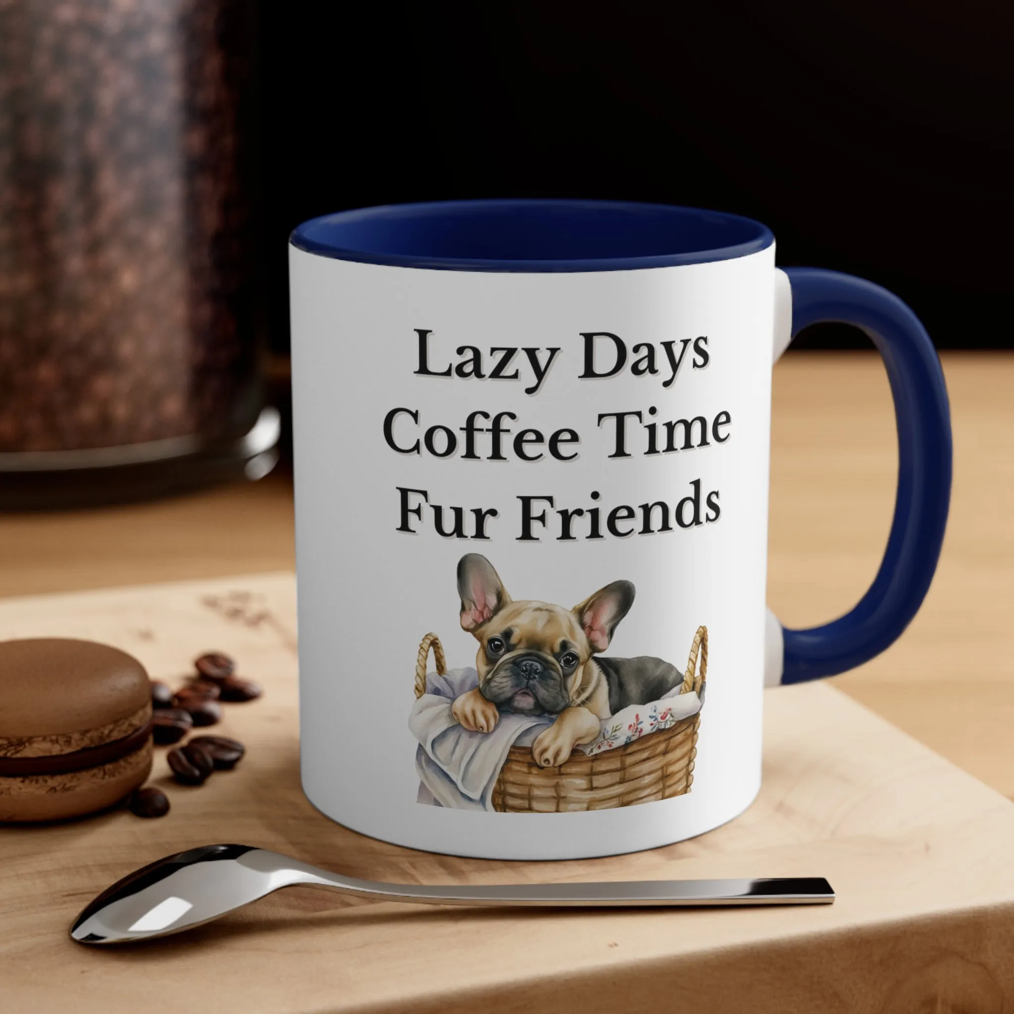 Lazy Days, Coffee Time, Fur Friends Multi-Color Coffee Mug