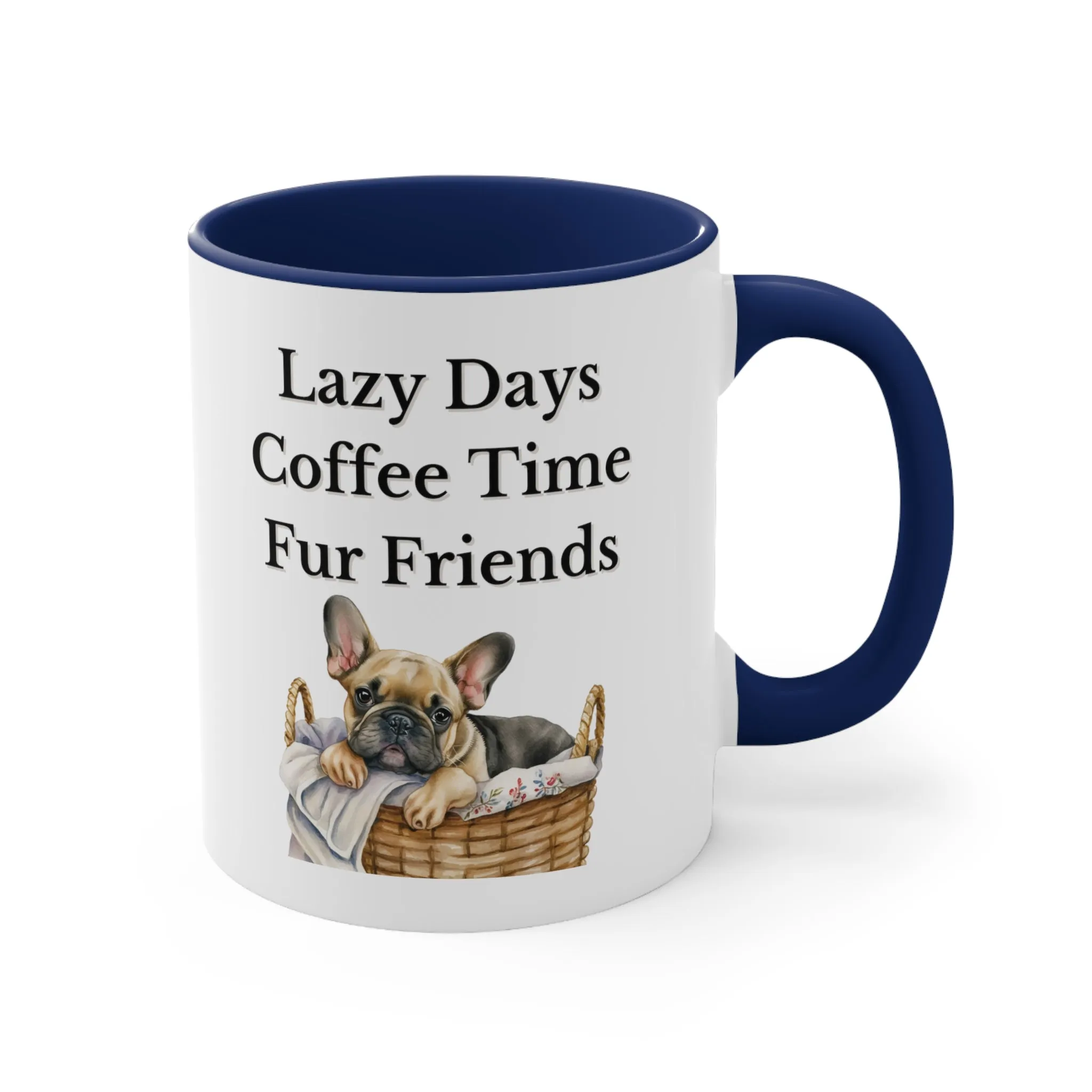 Lazy Days, Coffee Time, Fur Friends Multi-Color Coffee Mug