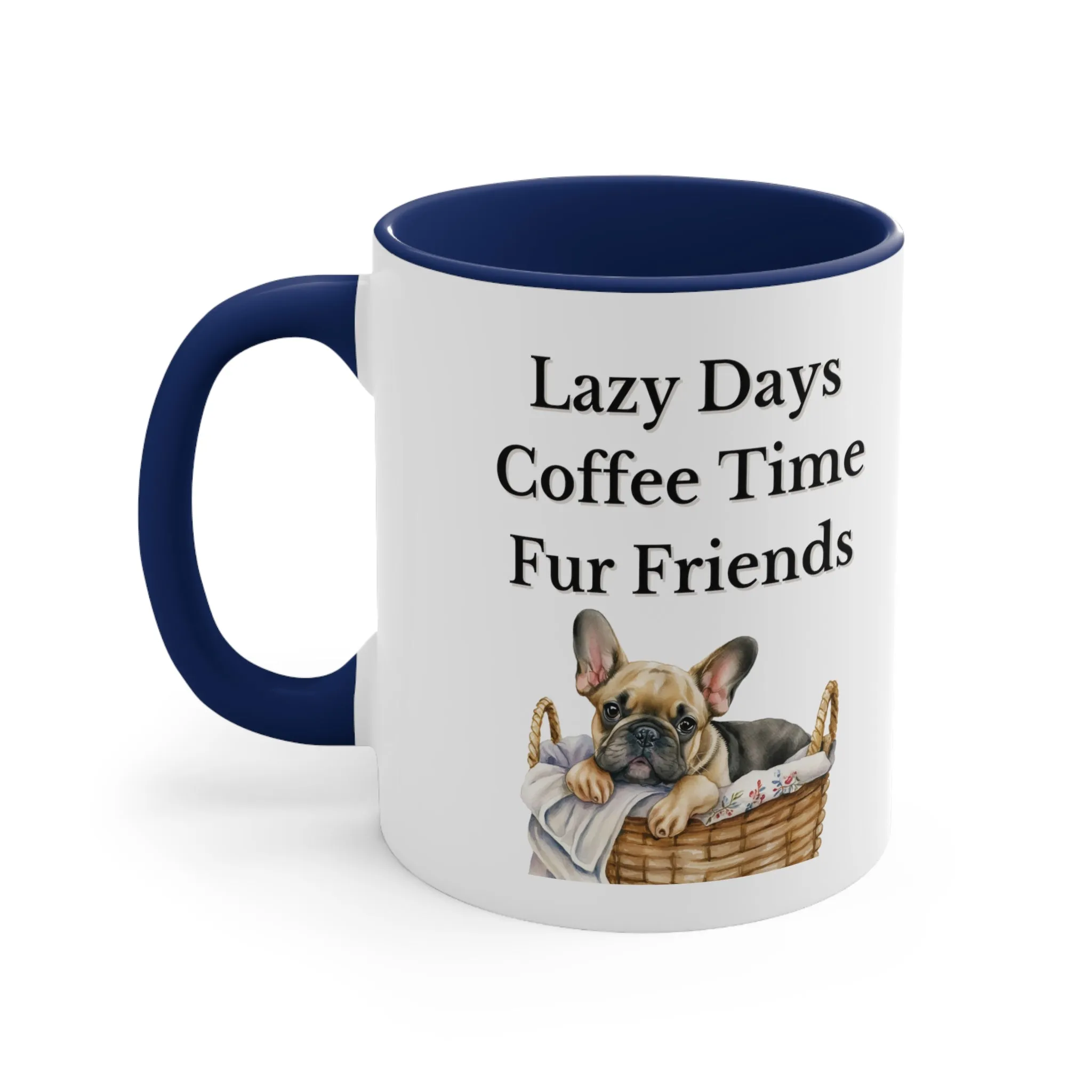 Lazy Days, Coffee Time, Fur Friends Multi-Color Coffee Mug