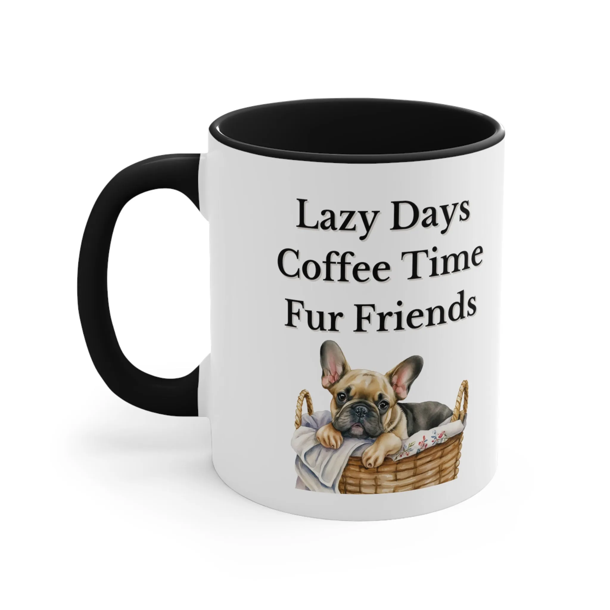 Lazy Days, Coffee Time, Fur Friends Multi-Color Coffee Mug