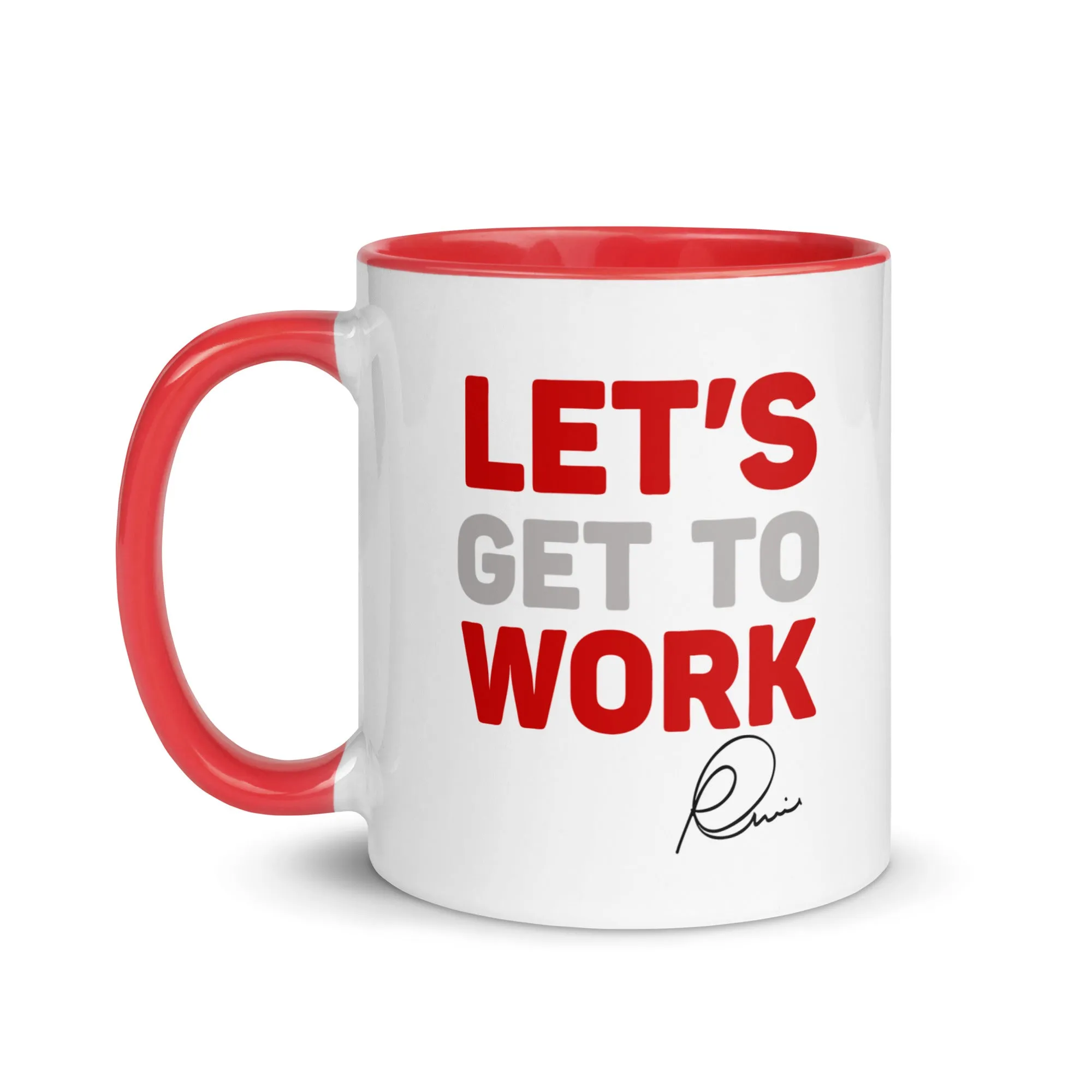 Let's Get to Work Mug with Color Inside