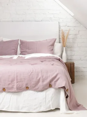 Linen Bedding Set - Dusty Rose