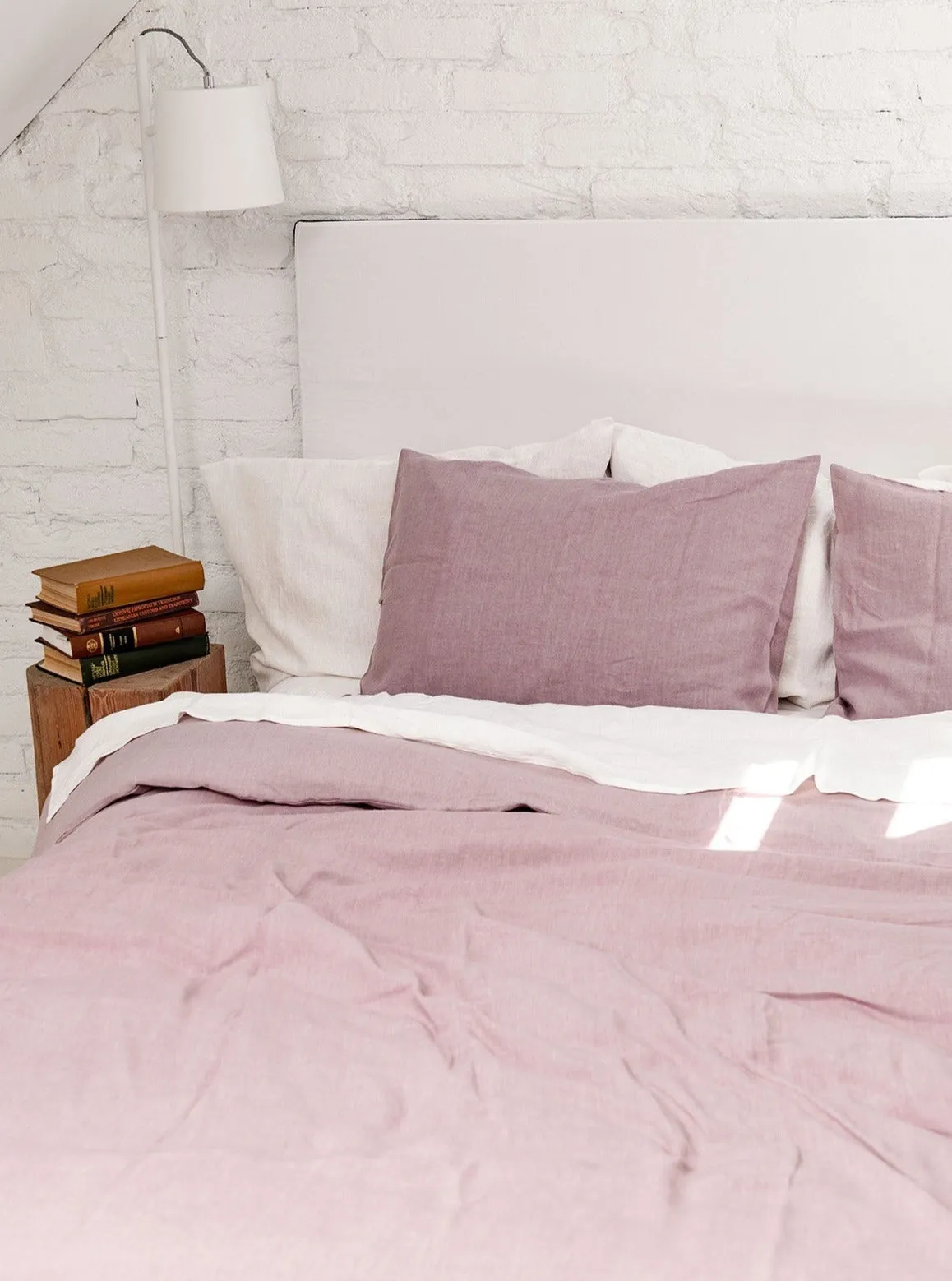 Linen Bedding Set - Dusty Rose