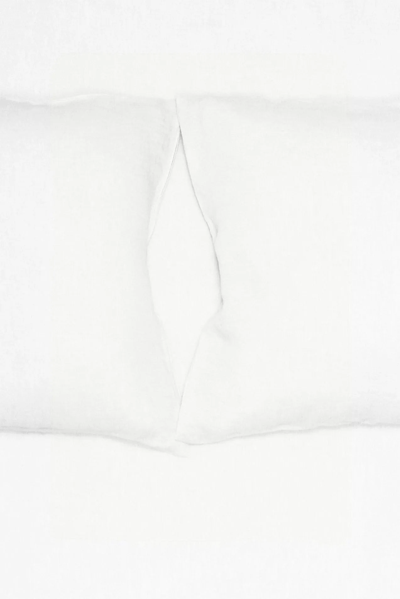 Linen Bedding Two Tone Stonewashed in White Color