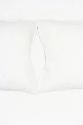 Linen Bedding Two Tone Stonewashed in White Color