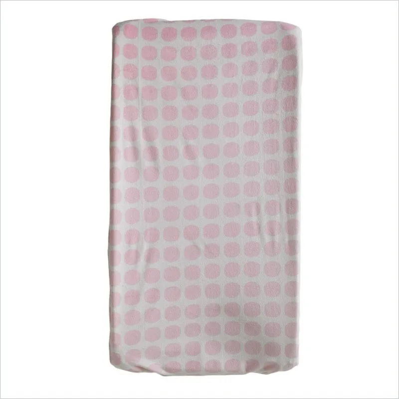 Living Textiles Change Pad Cover in Pink Mod Dot