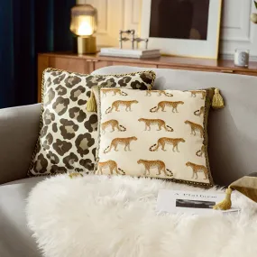 Luxury Soft Velvet Leopard Print and Cheetah Spots Pillow Cover Collection